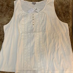 J.Jill cream plus size tank top